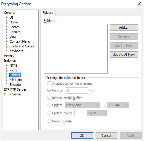 Everything Options Folders